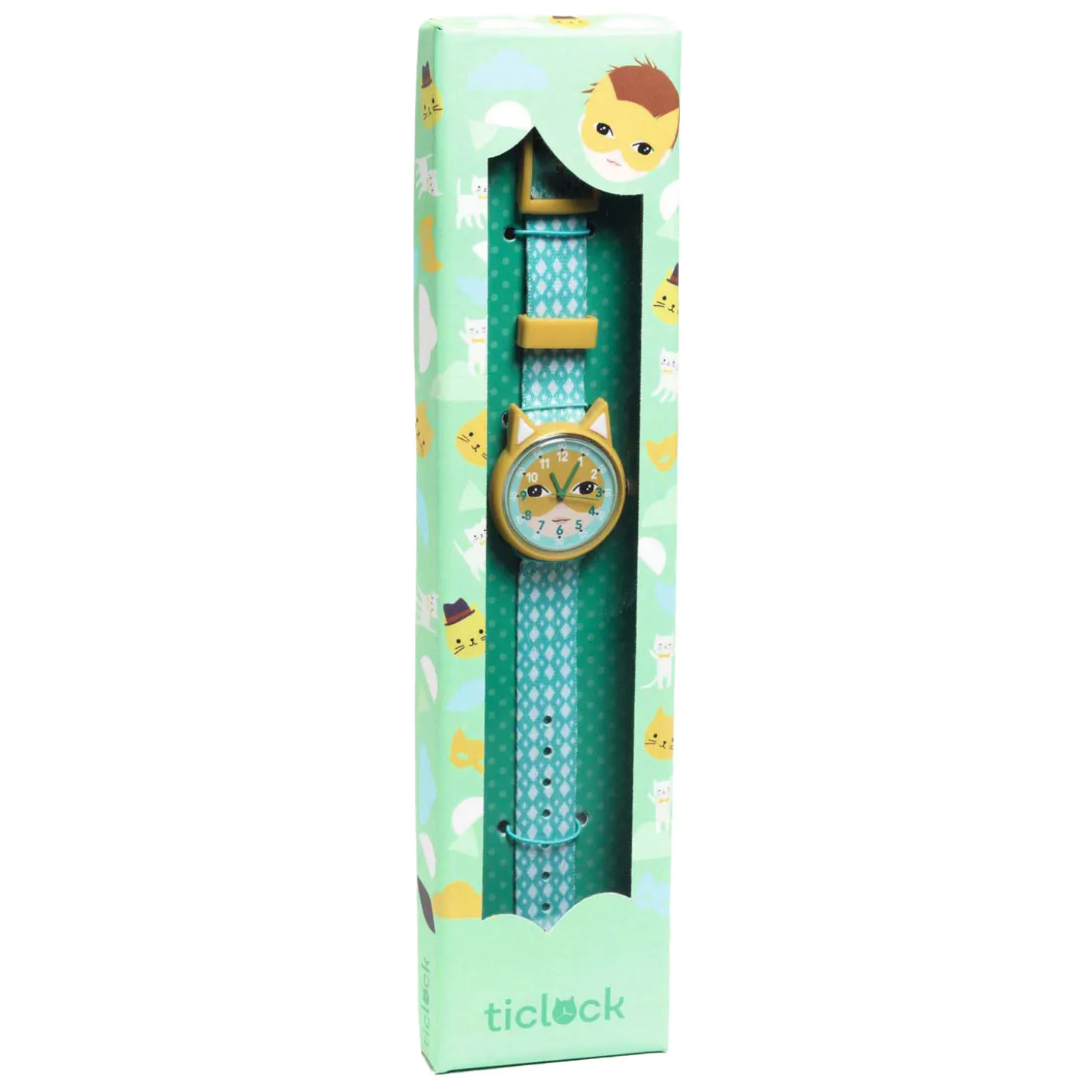 Djeco Horloge Kat Blauw
