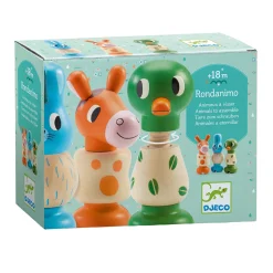 Djeco Houten Draaipuzzel Dieren - 9dlg.