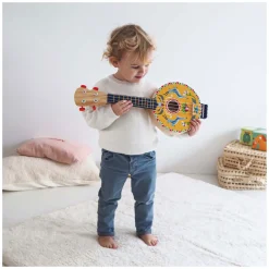 Djeco Houten Gele 4-snarige Banjo
