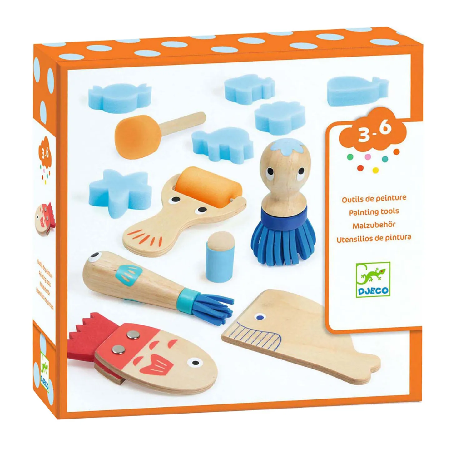 Djeco Houten Hulpstukken Schilderen - 13dlg.