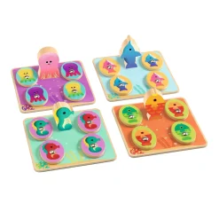 Djeco Houten 4-in-1 Spellen - Ludo Zee