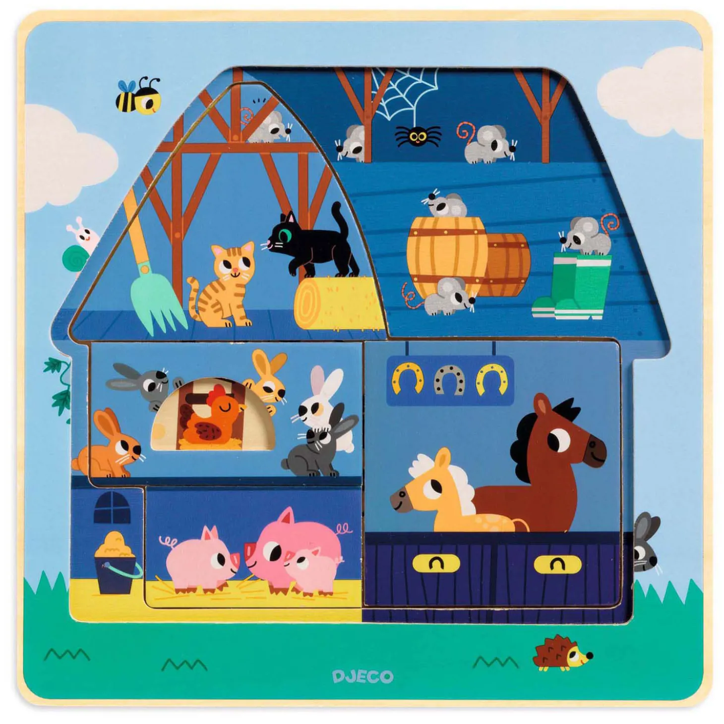 Djeco Houten Lagenpuzzel - 12dlg.