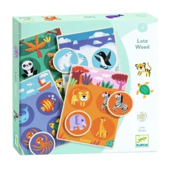 Djeco Houten Lotto Spel Dieren uit de Wereld