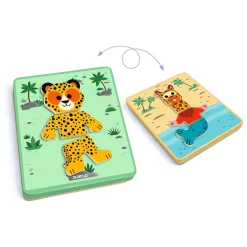 Djeco Houten Magneten Mix en Match - Dieren