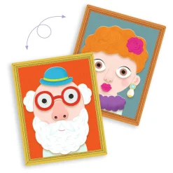 Djeco Houten Magneten Mix en Match - Portretten