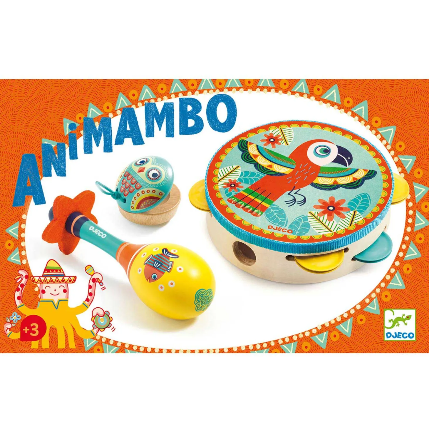 Djeco Houten Muziekset Animambo, 3dlg.
