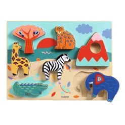 Djeco Houten Puzzel Savanne - 7dlg.