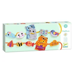 Djeco Houten Rijgkralen - Incl 2 Koordjes