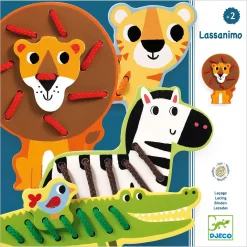 Djeco Houten Rijgpuzzel Dieren