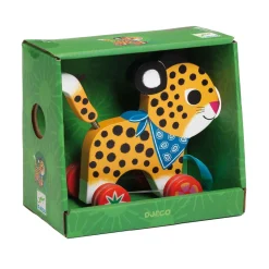 Djeco Houten Trekfiguur Luipaard