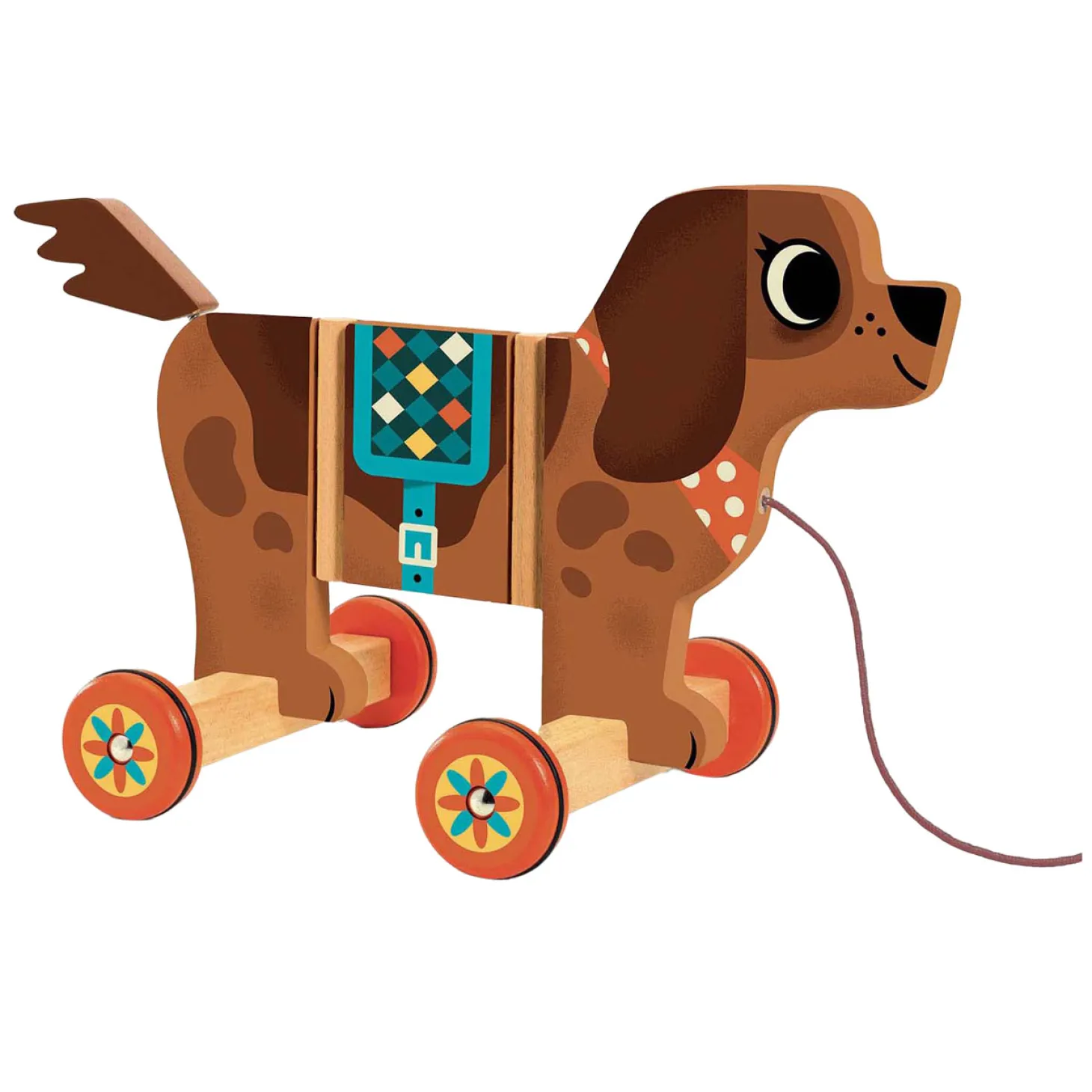 Djeco Houten Trekfiguur Nico de Hond