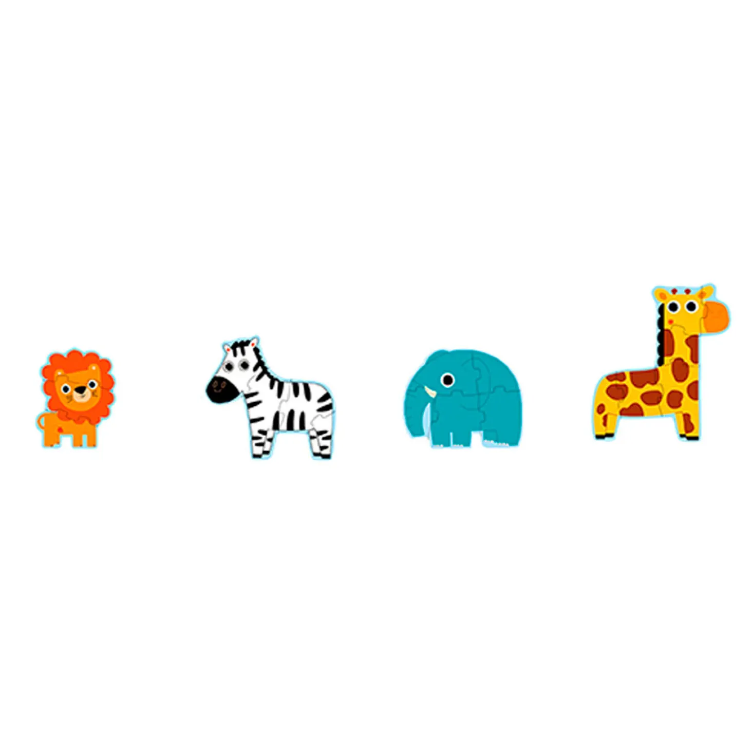 Djeco Jungledieren 4in1 Puzzel