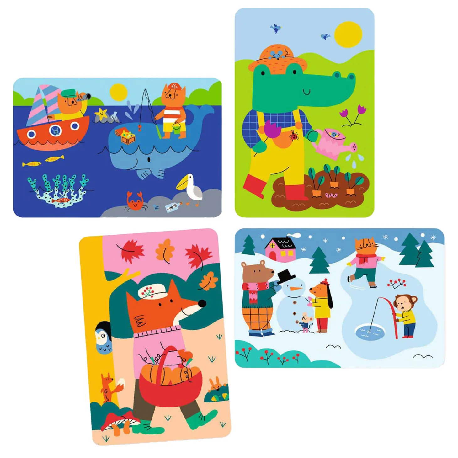 Djeco Kleuren met Water - 4 Seizoenen