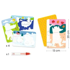 Djeco Kleuren met Water - 4 Seizoenen