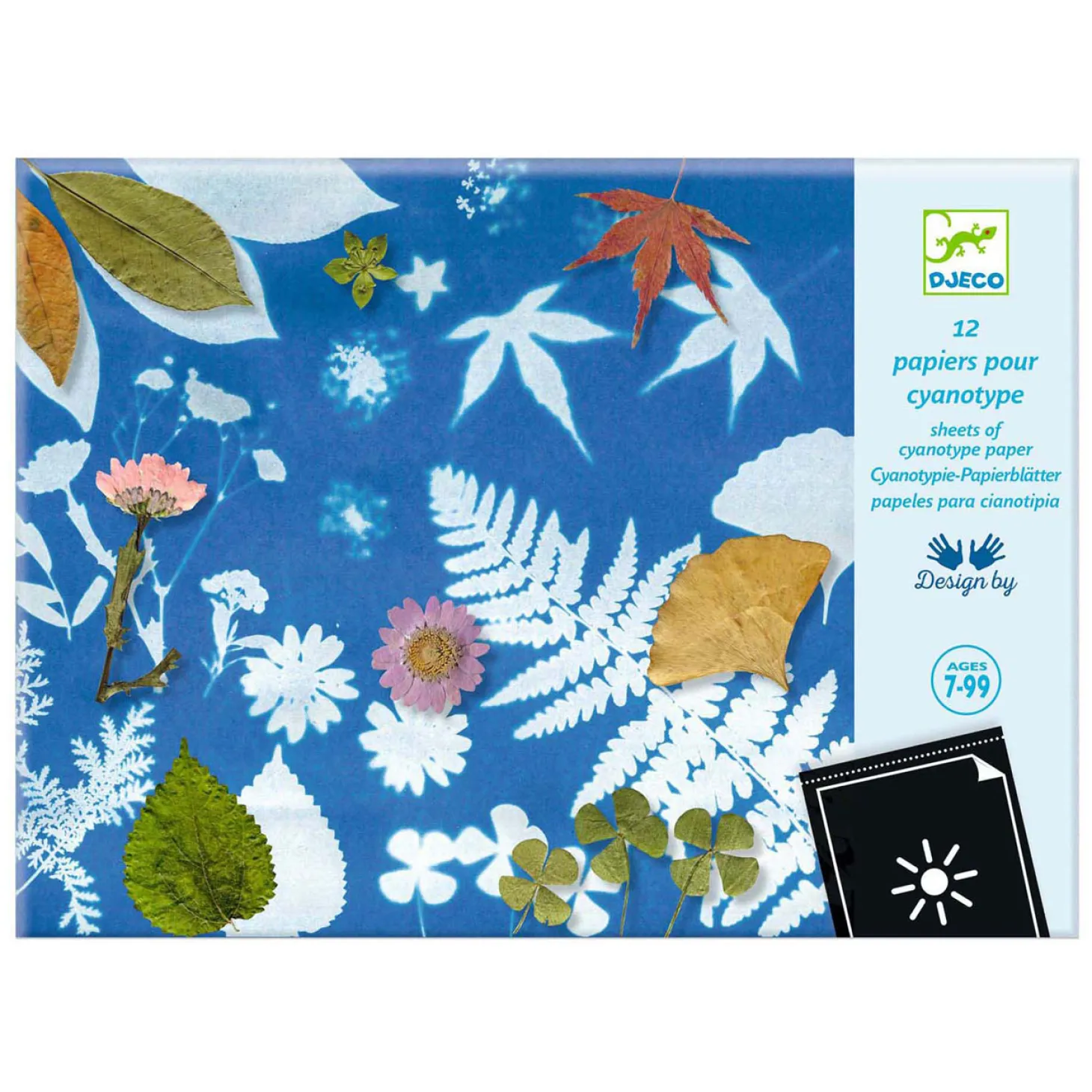Djeco Knutselen Cyanotypepapier Navulet - Bladeren