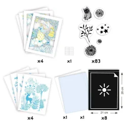 Djeco Knutselen Cyanotype Navulset - Nachtelijke Savanne