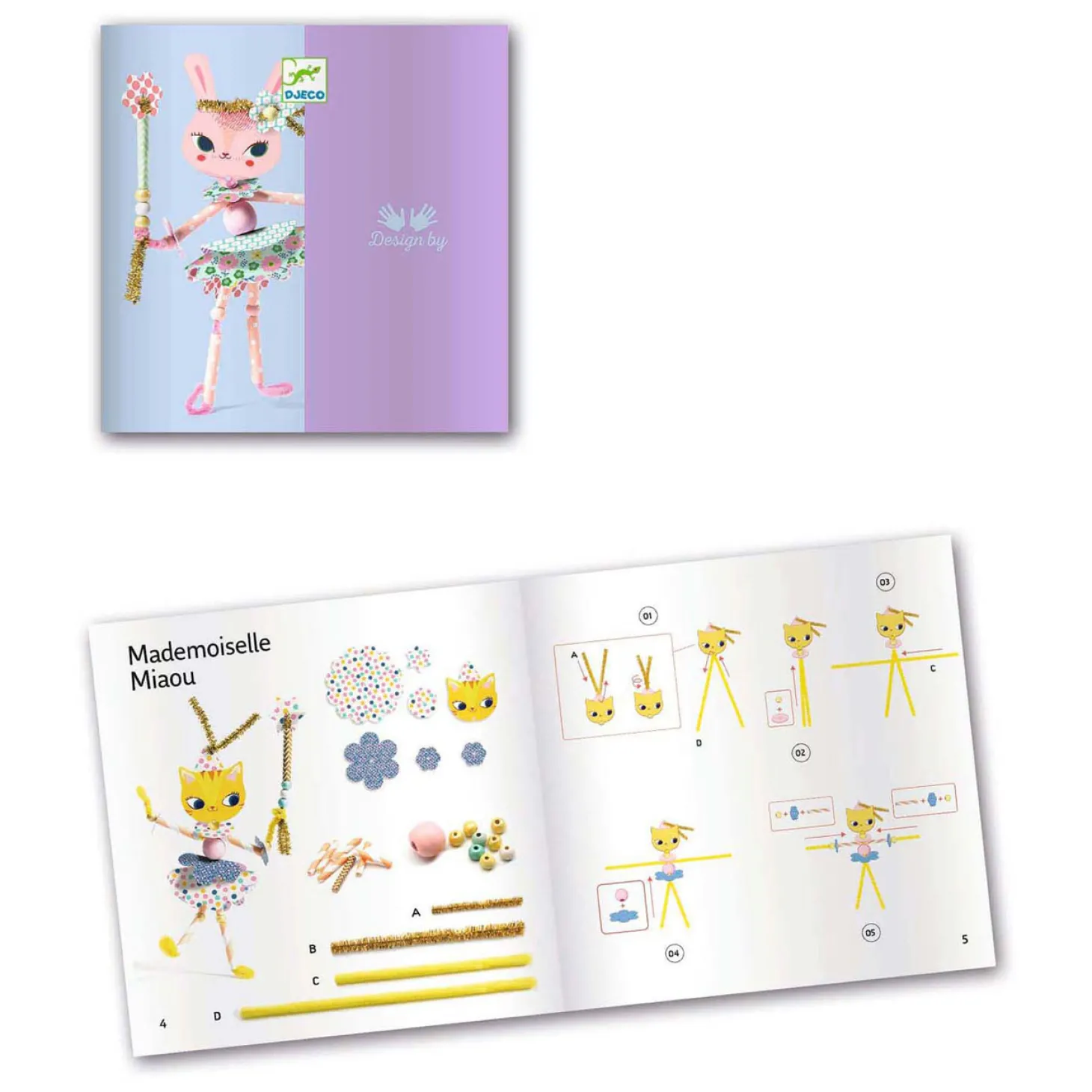 Djeco Knutselset Chenilledraden - Feeen Rijgen