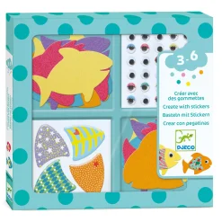 Djeco Knutselset Creaties met Stickers Vissen