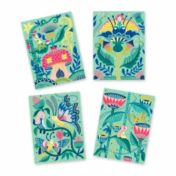 Djeco Kraskaarten - Fantasie Tuinen