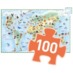 Djeco Legpuzzel Dieren van de Wereld - 100st.