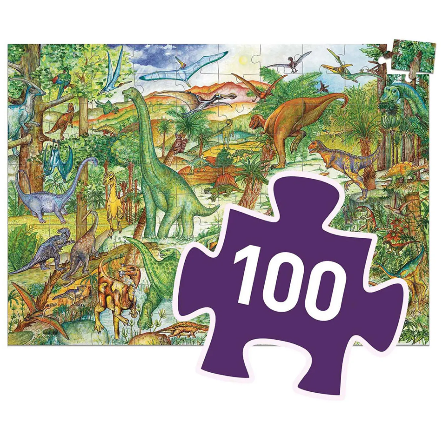 Djeco Legpuzzel Dinosaurus - 100st.