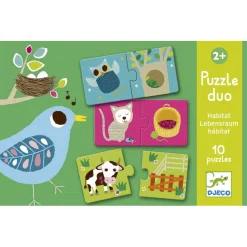 Djeco Legpuzzel Duo Leefgebied, 20st.
