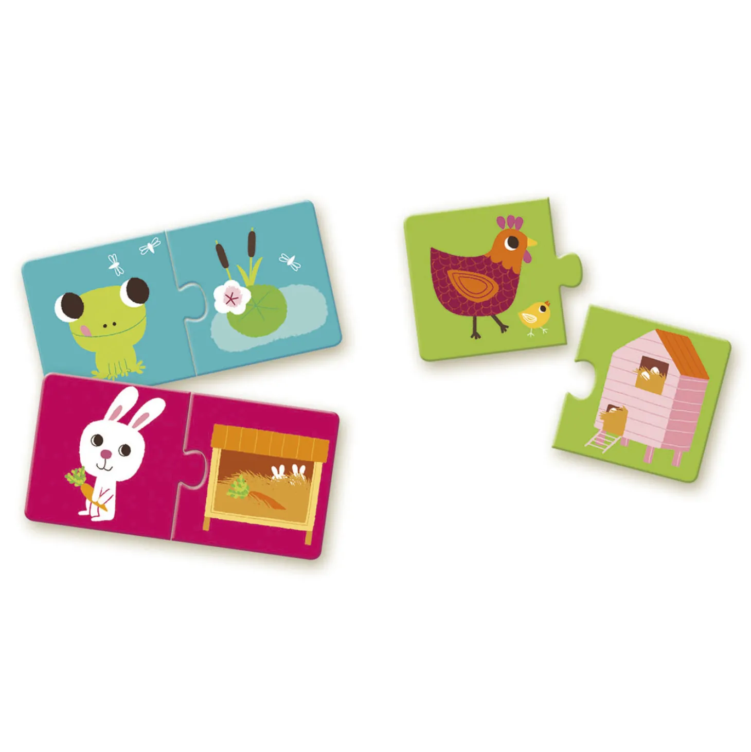 Djeco Legpuzzel Duo Leefgebied, 20st.