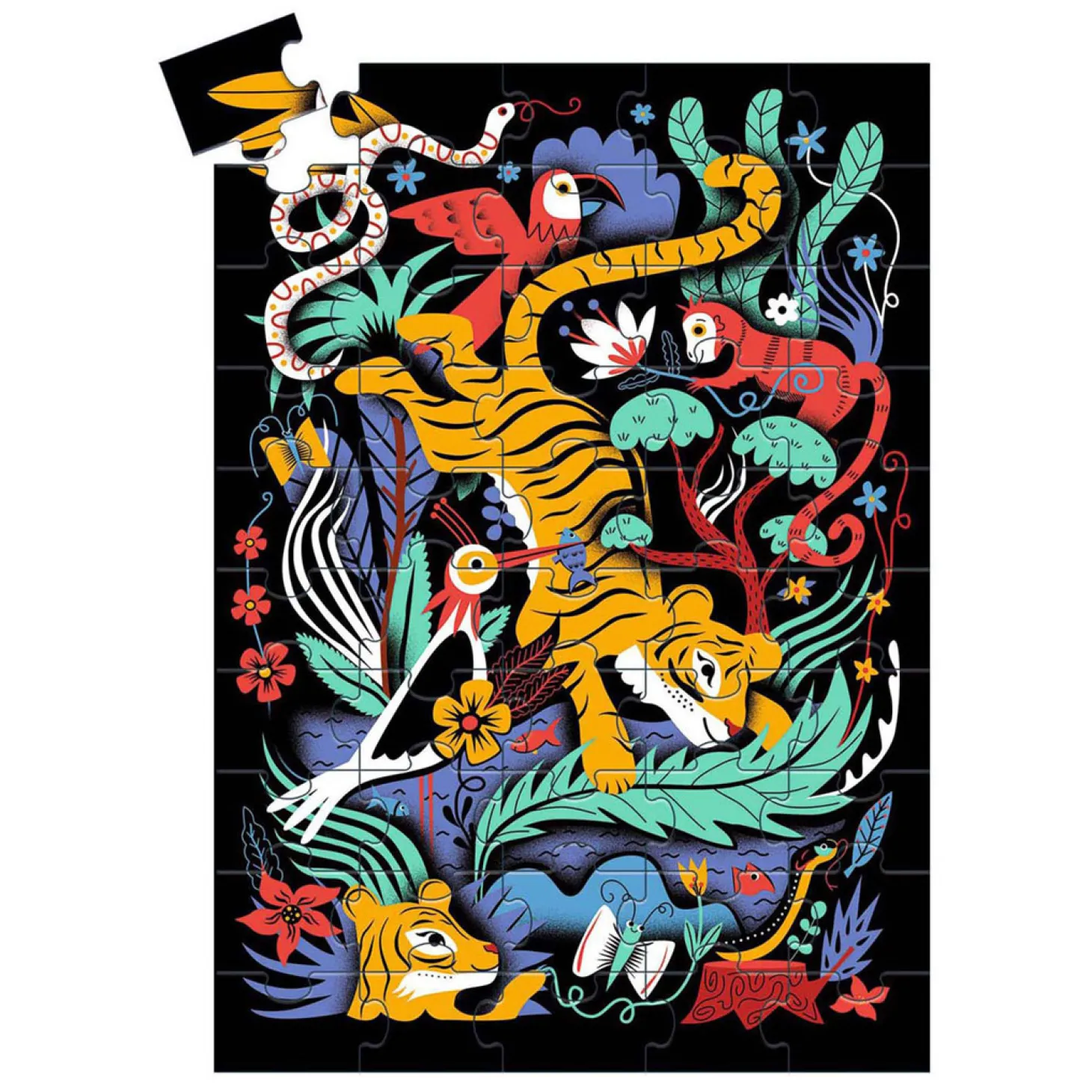 Djeco Legpuzzel Tijger 3D Effect - 50st.