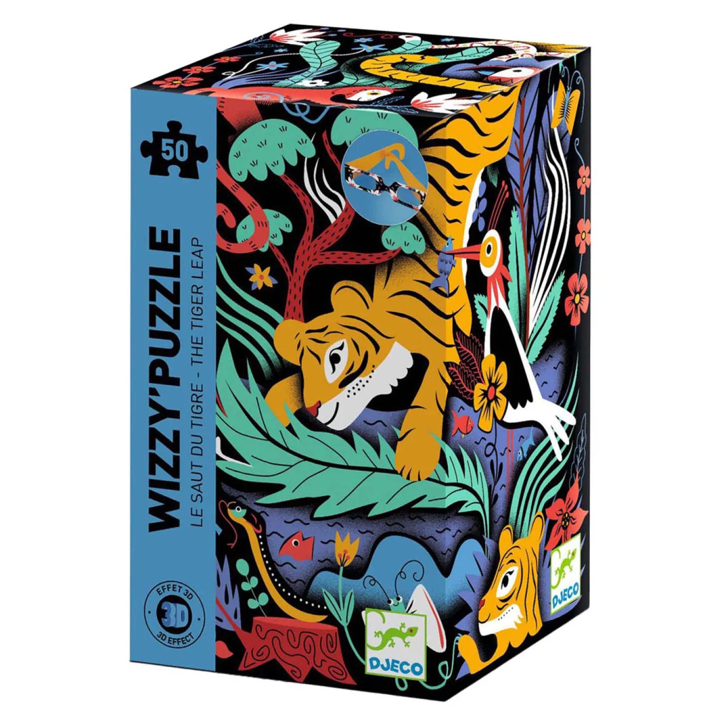 Djeco Legpuzzel Tijger 3D Effect - 50st.