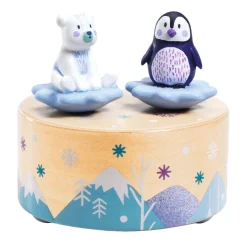 Djeco Magnetische Muziekdoosje - Beer en Pinguin