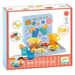 Djeco Mia en Leo Aperatief Houten Speeleten Set, 21dlg.