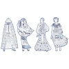 Djeco Mode Silhouetkleurplaten Laura 32cm - 4st.