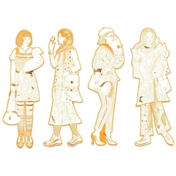 Djeco Mode Silhouetkleurplaten Scout 32cm - 4st.