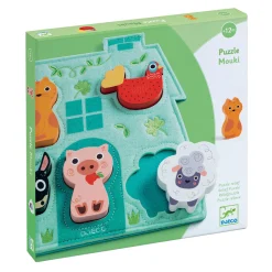 Djeco Mouki Vormenpuzzel, 5st.