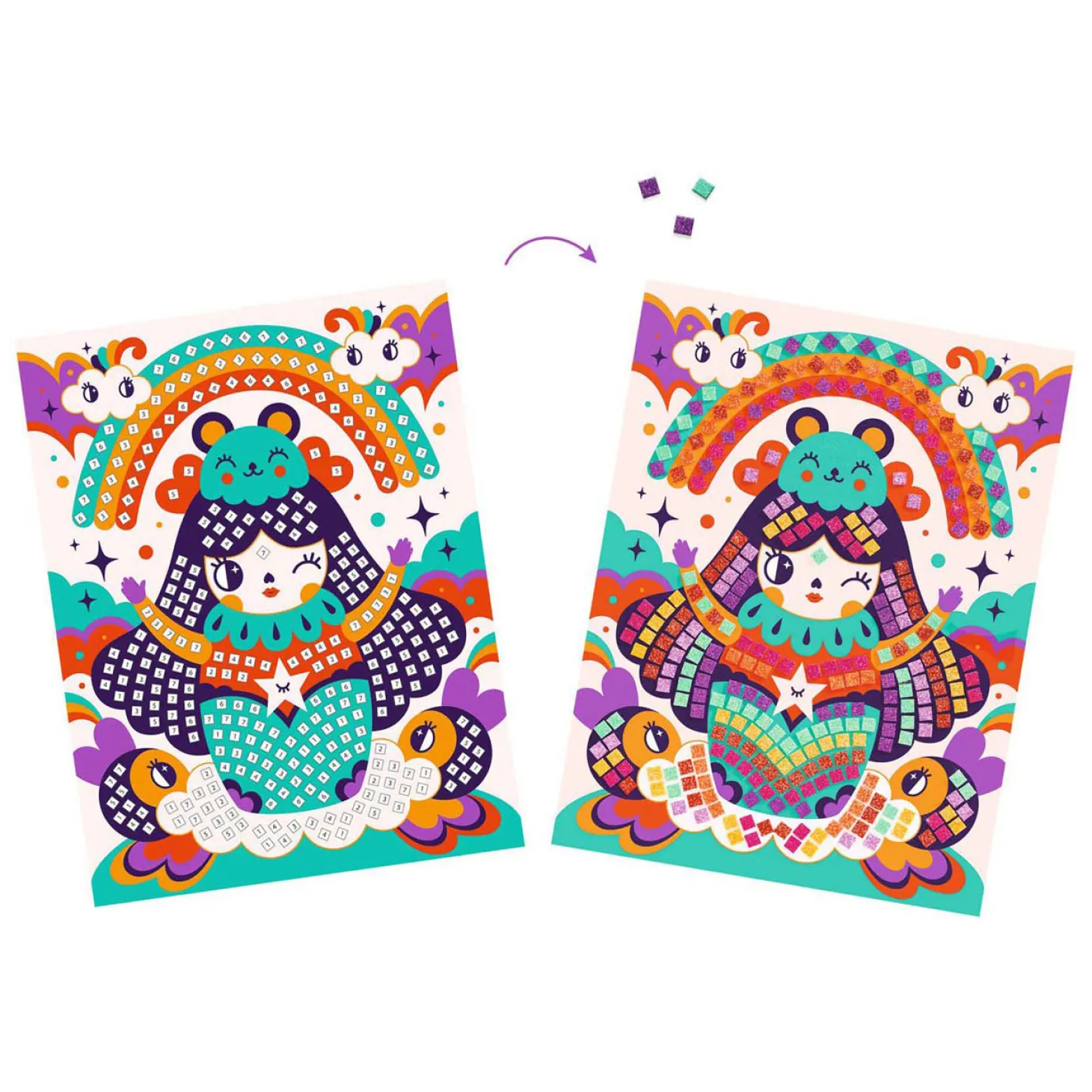 Djeco Mozaïekafbeeldingen met Nummer