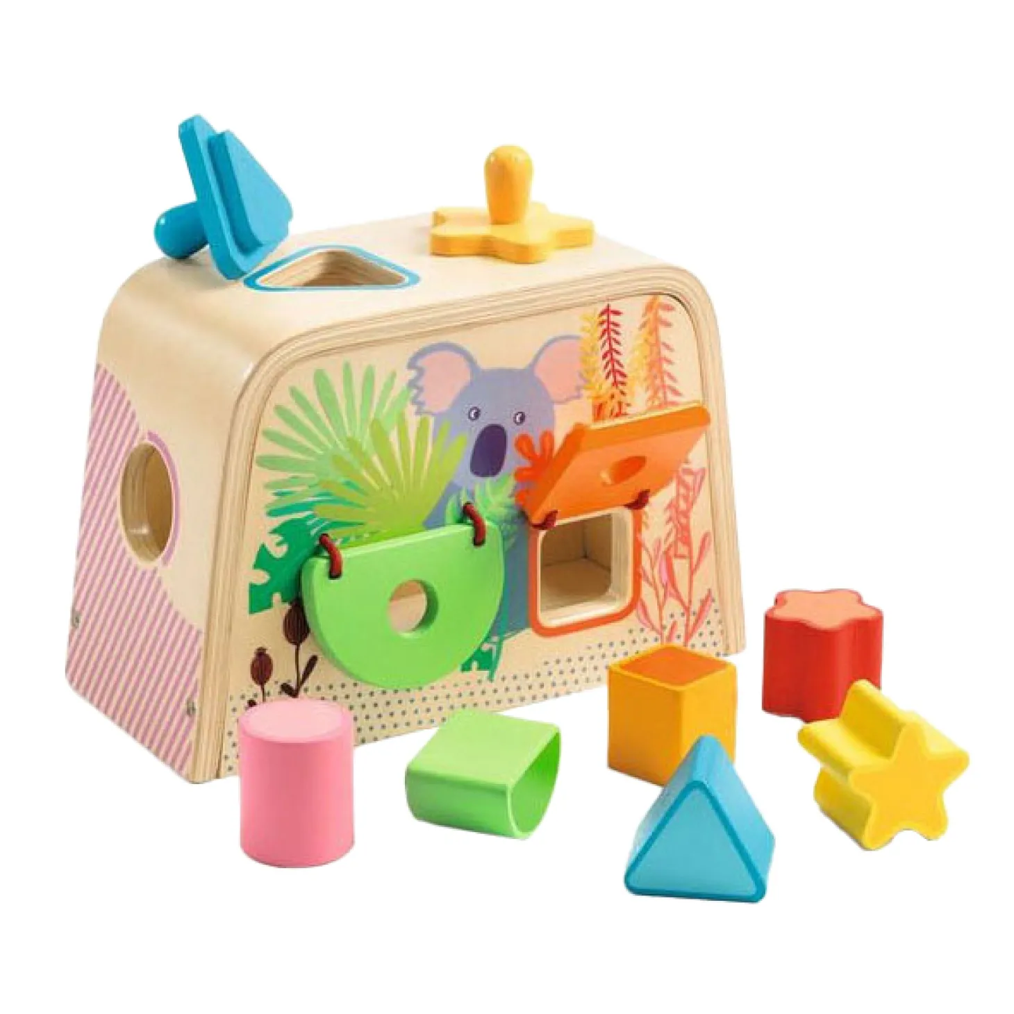 Djeco Multi Boita Houten Vormenstoof, 9dlg.