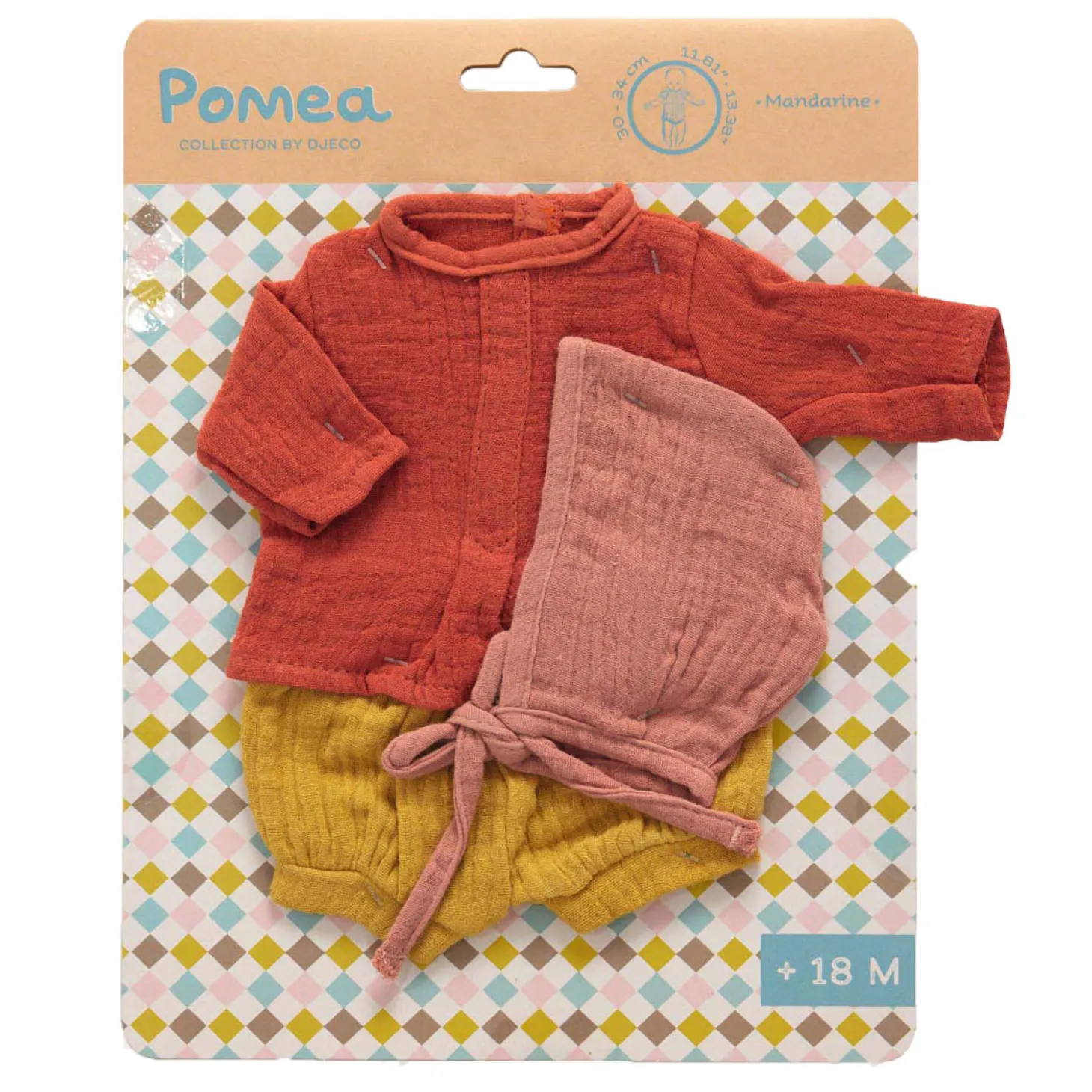 Djeco Oranje Outfit voor Poppen - 3dlg.