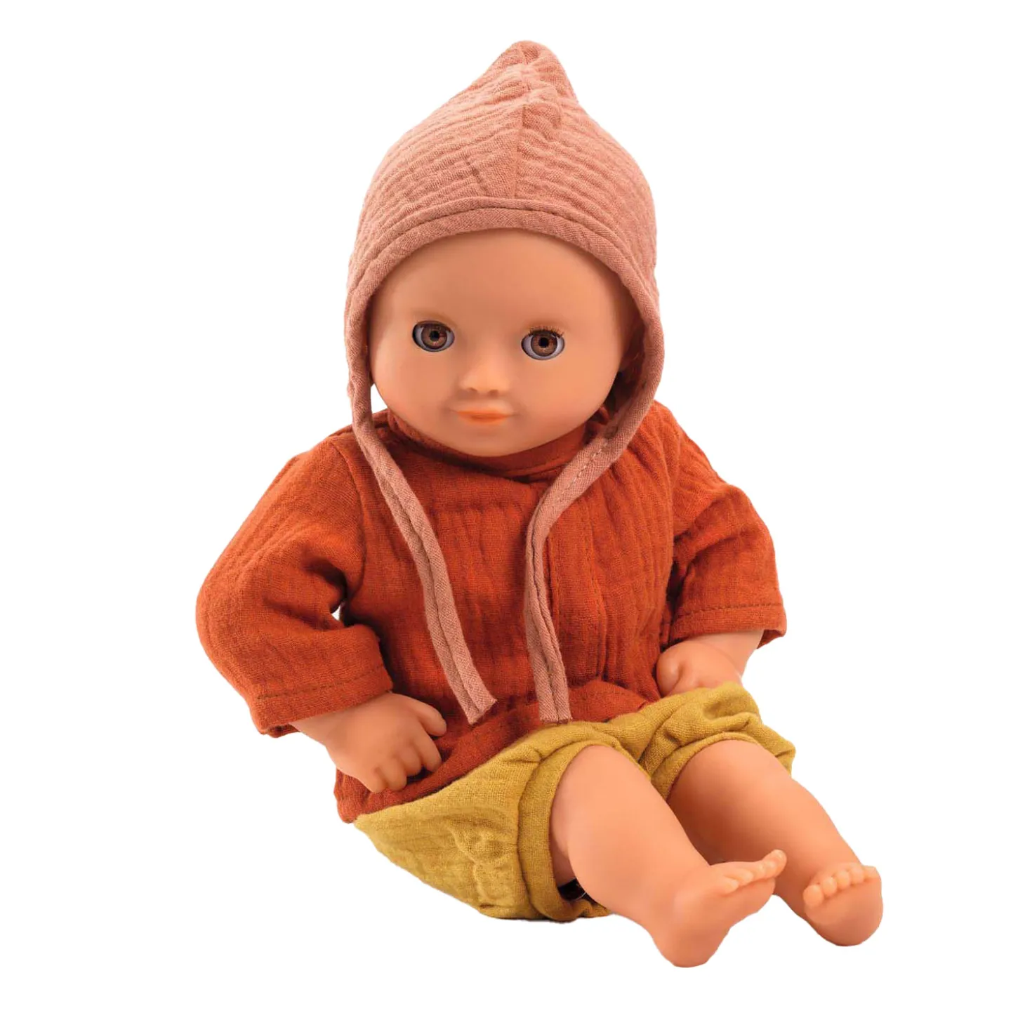 Djeco Oranje Outfit voor Poppen - 3dlg.