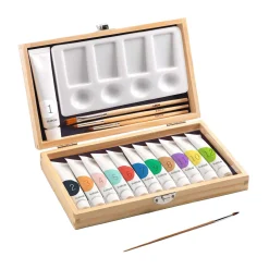 Djeco Plakkaatverf in Houten Doos - 12 Kleuren