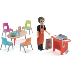 Djeco Poppenhuis Barbecue met Tuinset