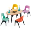Djeco Poppenhuis Eetkamertafel met Stoelen