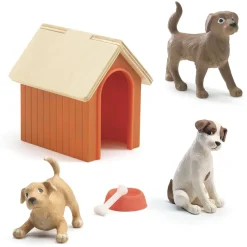 Djeco Poppenhuis Hondenhok met 3 Honden