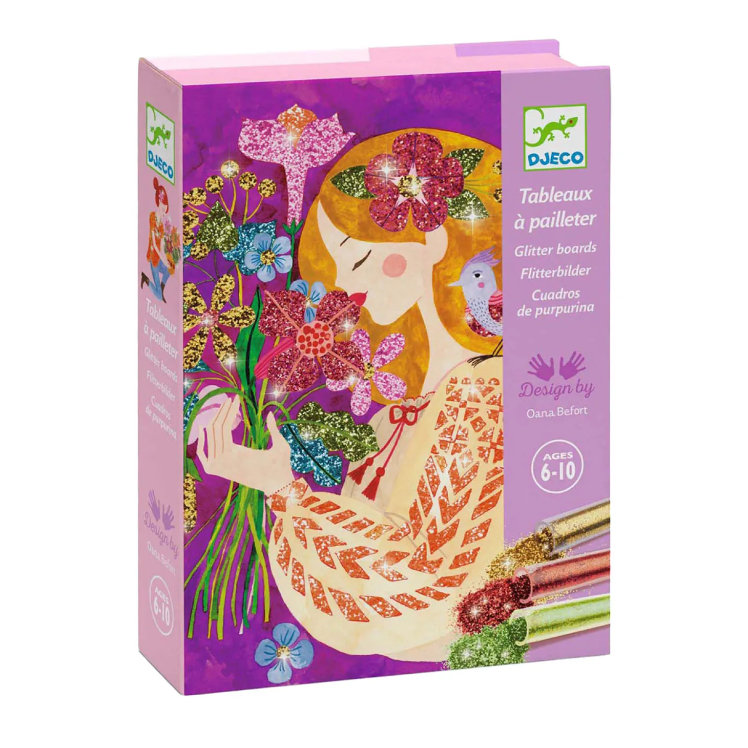 Djeco Schilderijen 'Geurige Bloemen' Versieren met Glitter