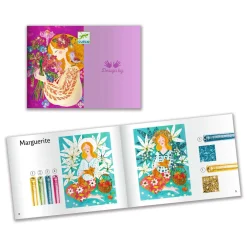 Djeco Schilderijen 'Geurige Bloemen' Versieren met Glitter