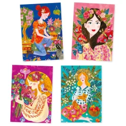 Djeco Schilderijen 'Geurige Bloemen' Versieren met Glitter