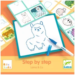 Djeco Stap voor Stap Tekenen Lama en Co