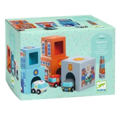 Djeco Stapelblokken met 3 Voertuigen