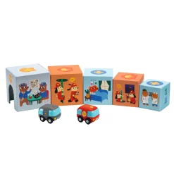 Djeco Stapelblokken met 3 Voertuigen