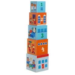 Djeco Stapelblokken met 3 Voertuigen