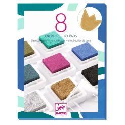 Djeco Stempelkussens Set 'Chic' met Reiniger - 9dlg.